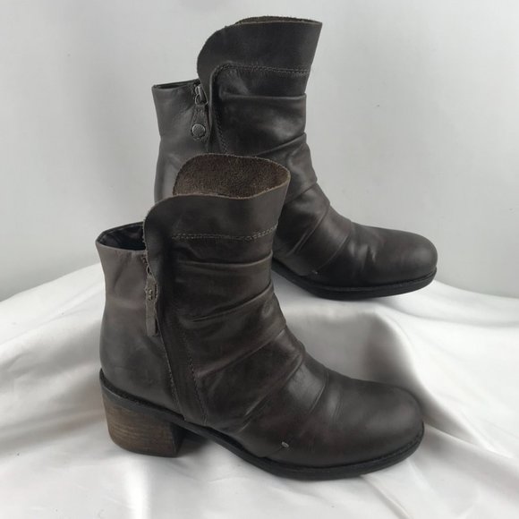 Geox Brown Leather Booties